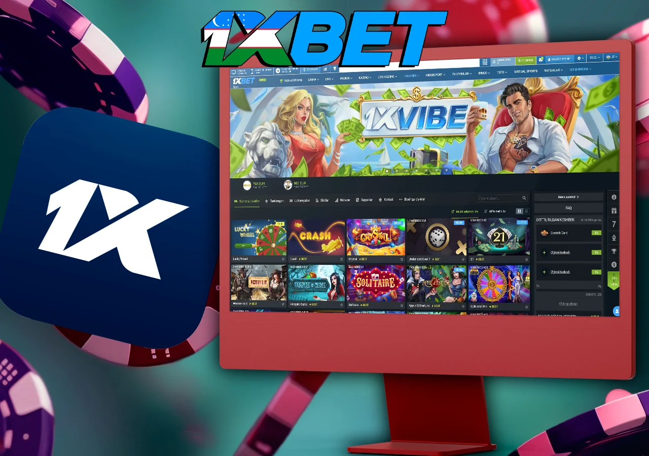 1xBet yaratuvchilari o'yinlari bo'limi bilan monitor