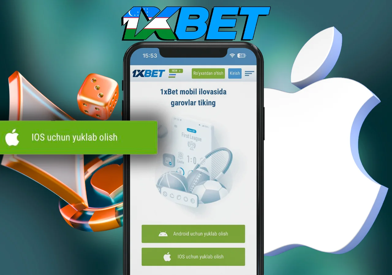 Telefon ilovani iOS-ga o'rnatish imkoniyatini ko'rsatadi