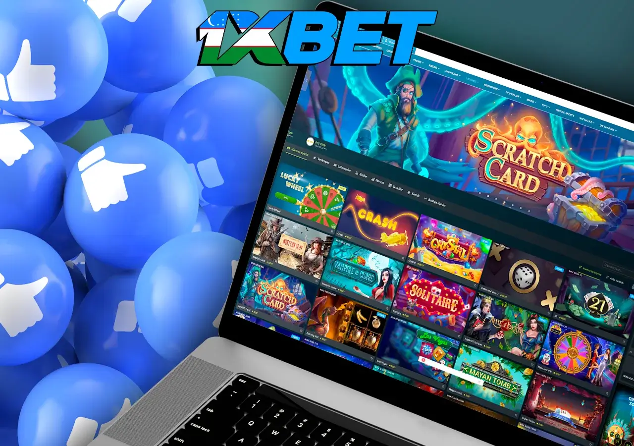 1xBet-dagi o'yinlar noutbukda ochiq, yoqtirishlar esa yaqin